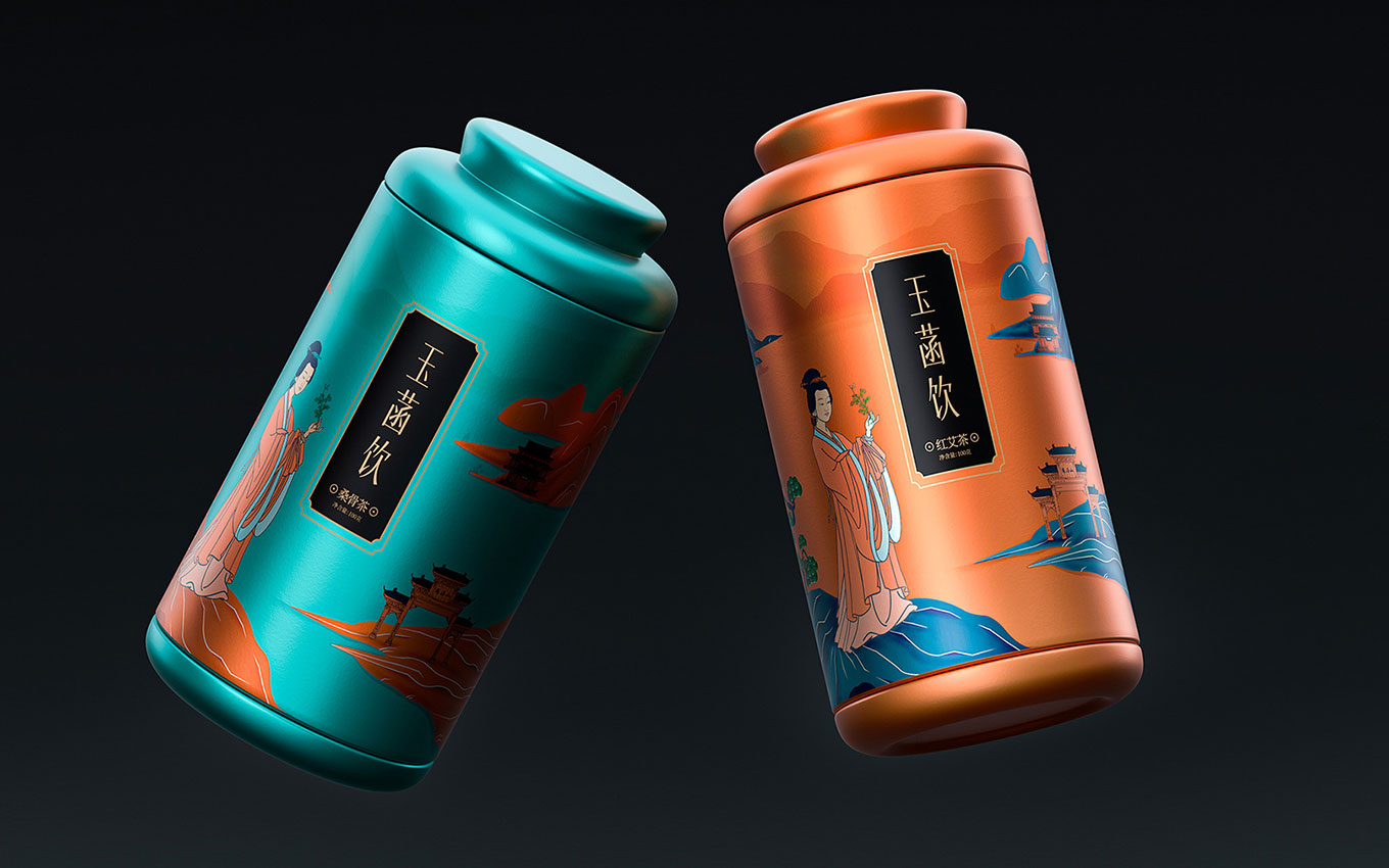 玉函饮礼盒包装设计